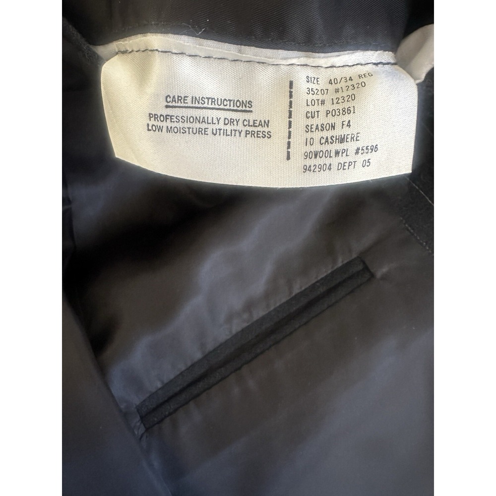 Polo Ralph Lauren Wool Cashmere Pinstriped Blazer Suit Jacket Men Size 40 Luxury - Picture 10 of 16